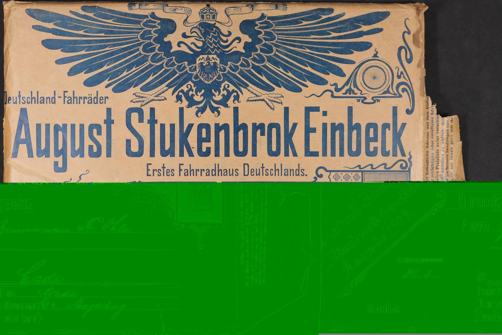 August Stukenbrok Versandumschlag 1905
