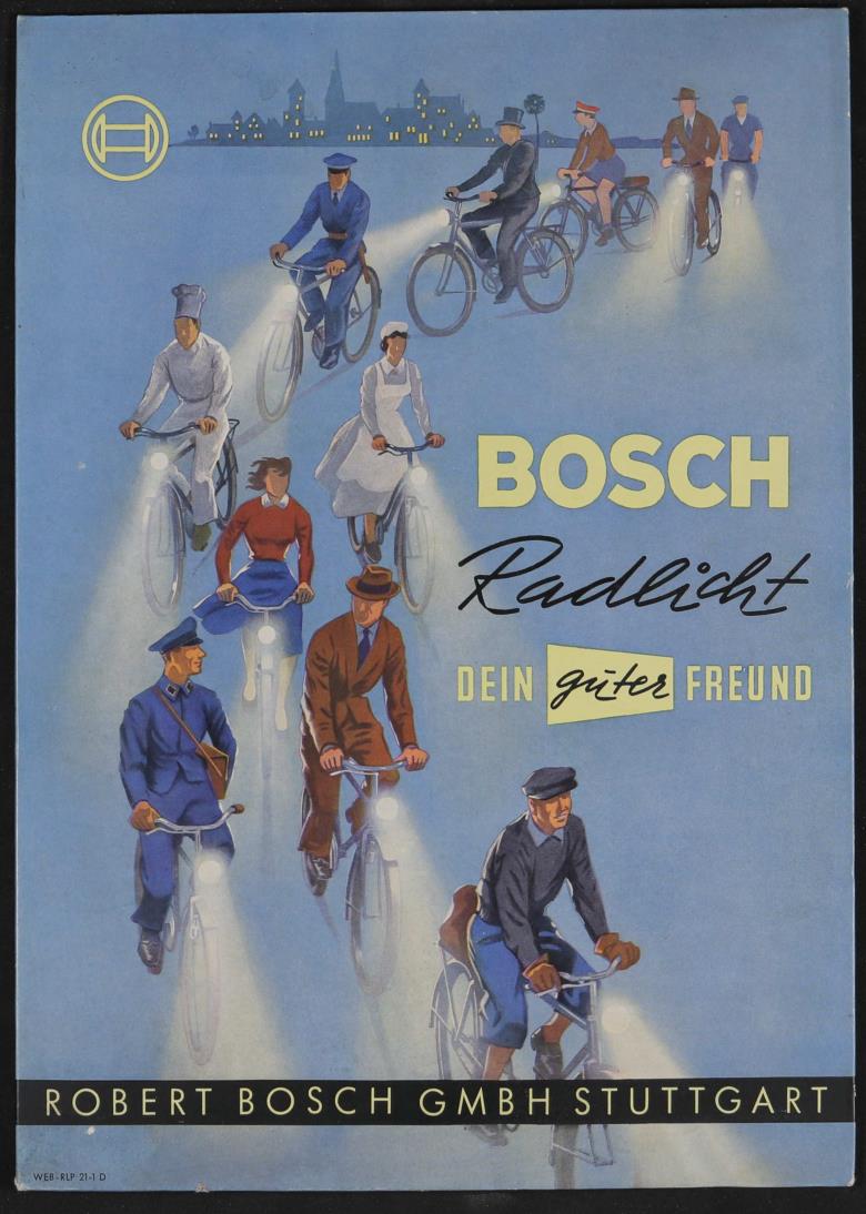 Bosch Radlicht Werbeaufsteller für Händler 1950er Jahre