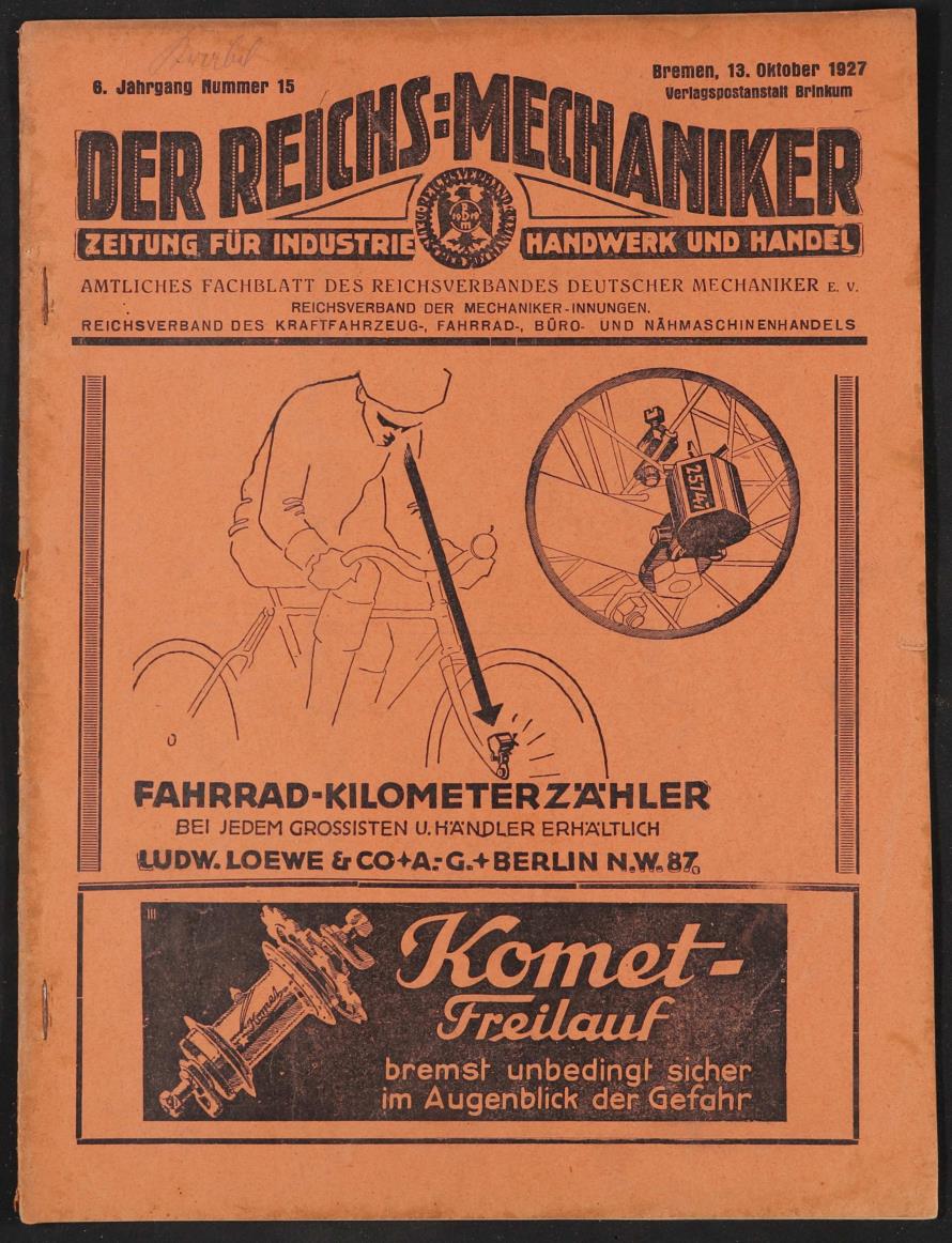 Der Reichsmechaniker Zeitung 13. Oktober 1927