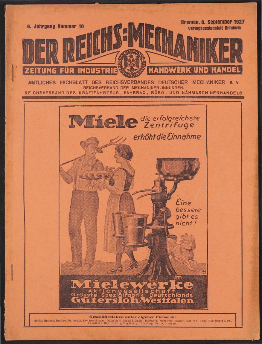 Der Reichsmechaniker Zeitung 8. September 1927