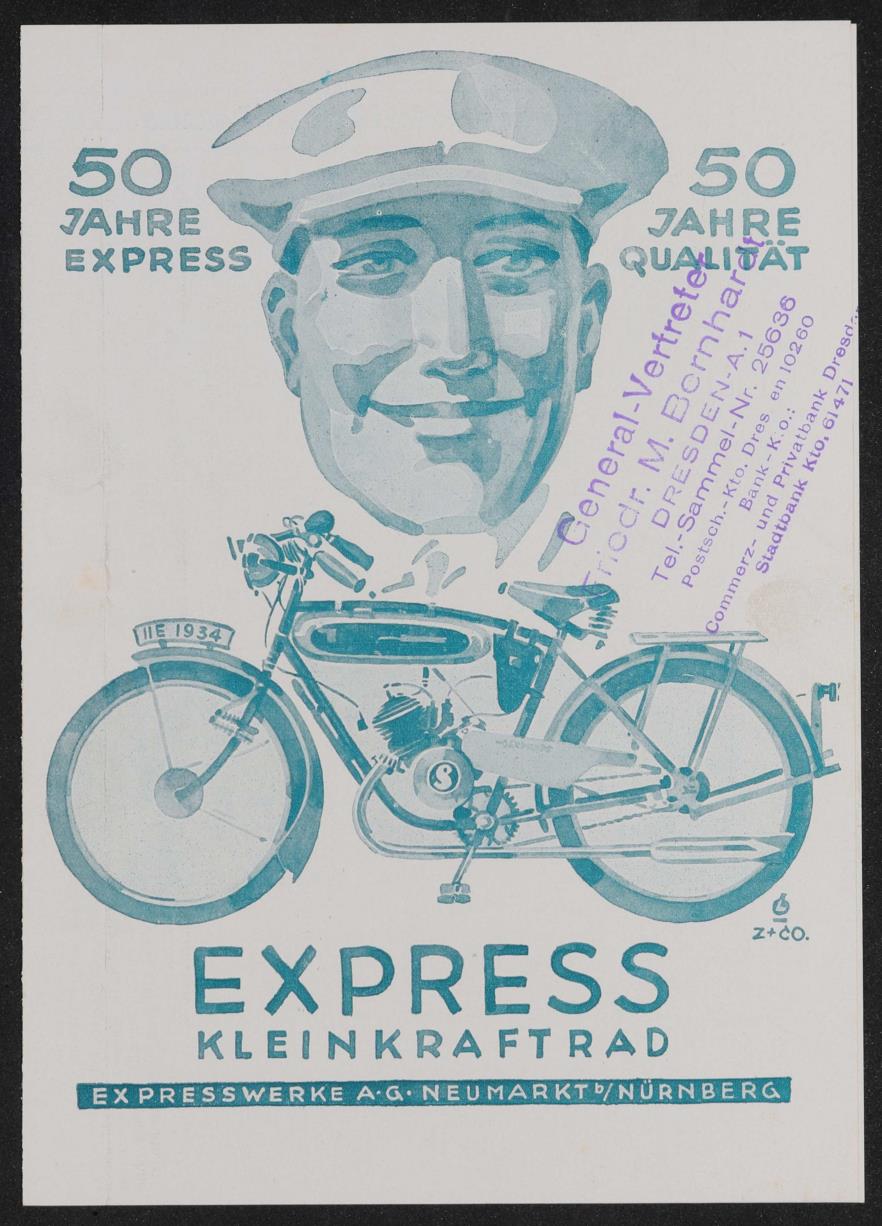 Express Kleinkraftrad Faltblatt 1934