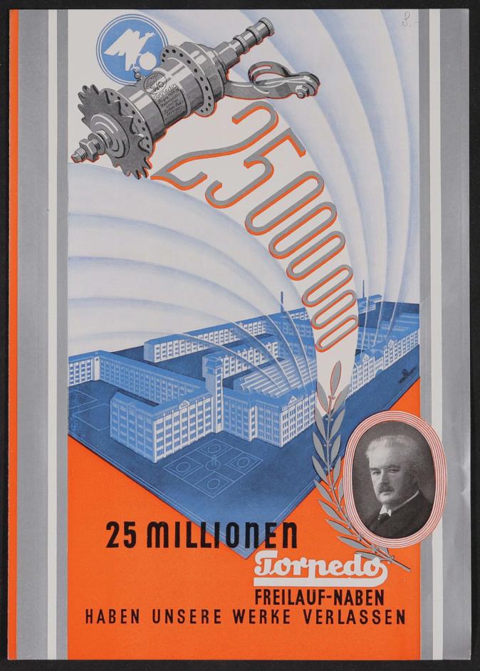 Fichtel u. Sachs 25 Millionen Freilauf-Naben Werbeblatt 1930er Jahre