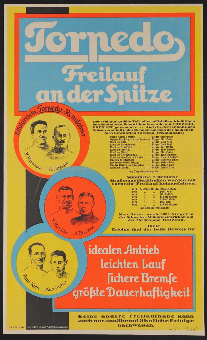 Fichtel u. Sachs Werbeblatt 1925