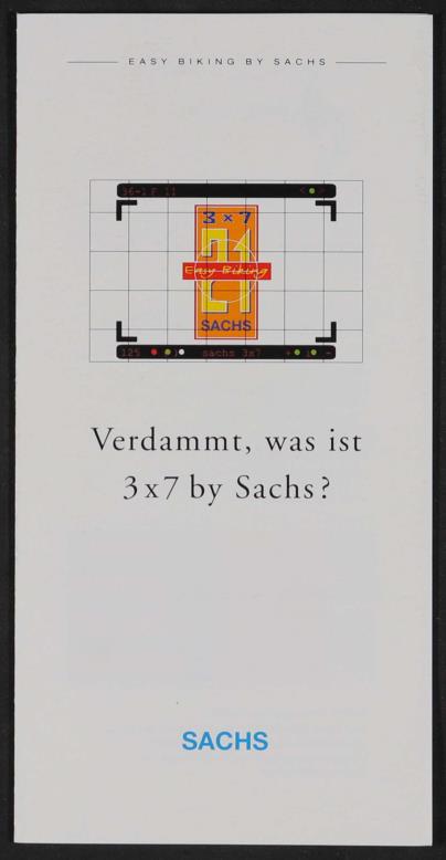 Sachs 3 x 7 Schaltsystem Prospekt 1993-1999