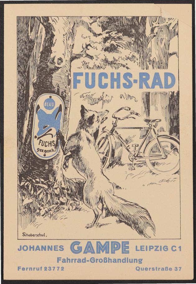 Fuchs-Rad, Johannes Gampe, Faltblatt, 1930er Jahre