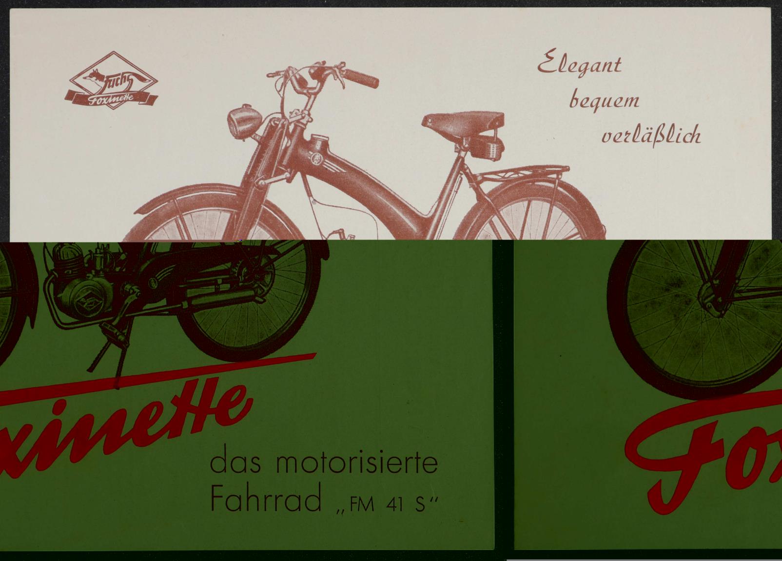 Fuchs Foxinette FM 41 S Halleiner Motorenwerk AG Werbeblatt 50er Jahre