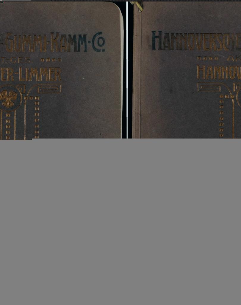Hannoversche-Gummi-Kamm-Co., Katalog, 1908