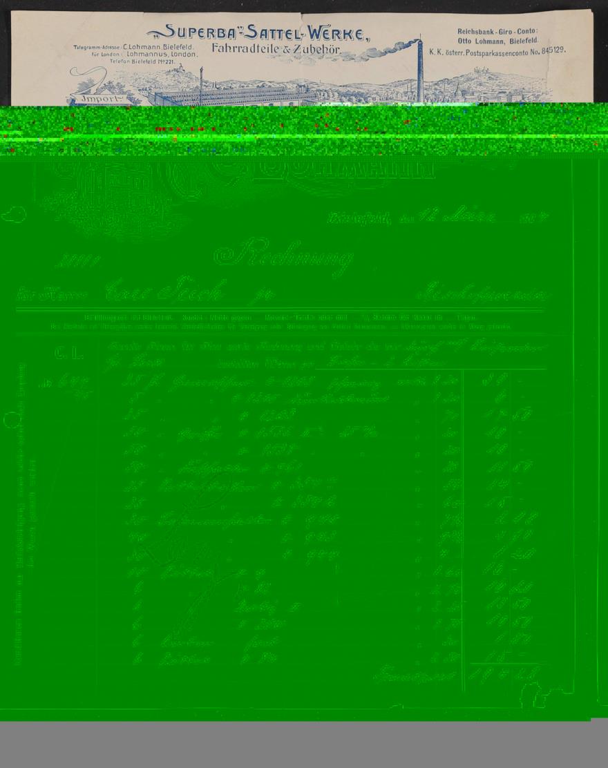 Lohmann Sattelwerke, Rechnung 1904