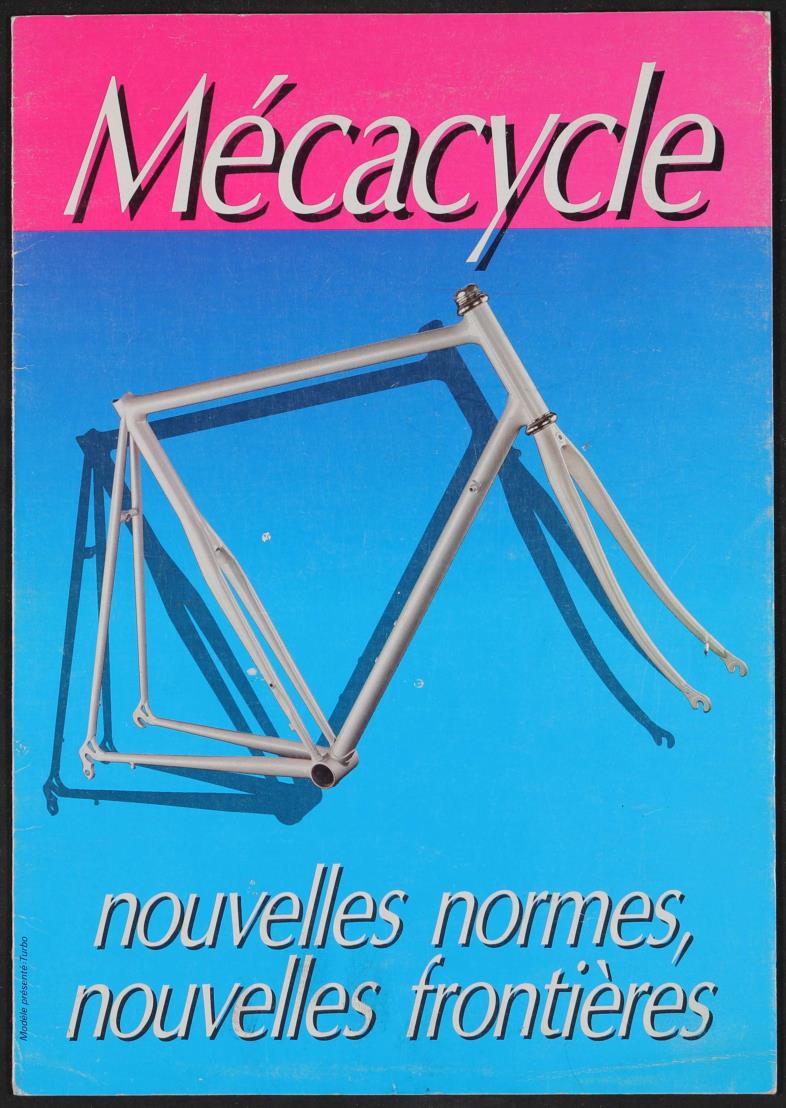 Mecacycle (F), Geteiltes Sitzrohr, Faltblatt 1980er Jahre