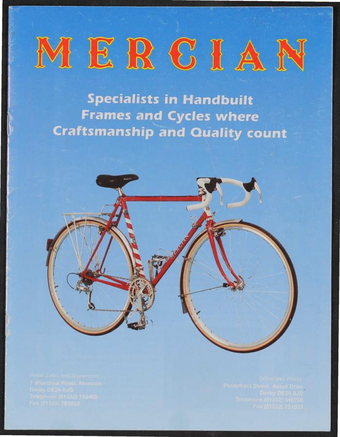 Mercian, Derby (GB) Handbuild Framework Prospekt 1998