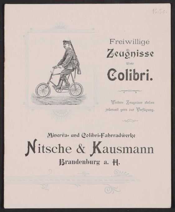 Minerva u. Colibri Fahrradwerke, Kundenzeugnisse 1897
