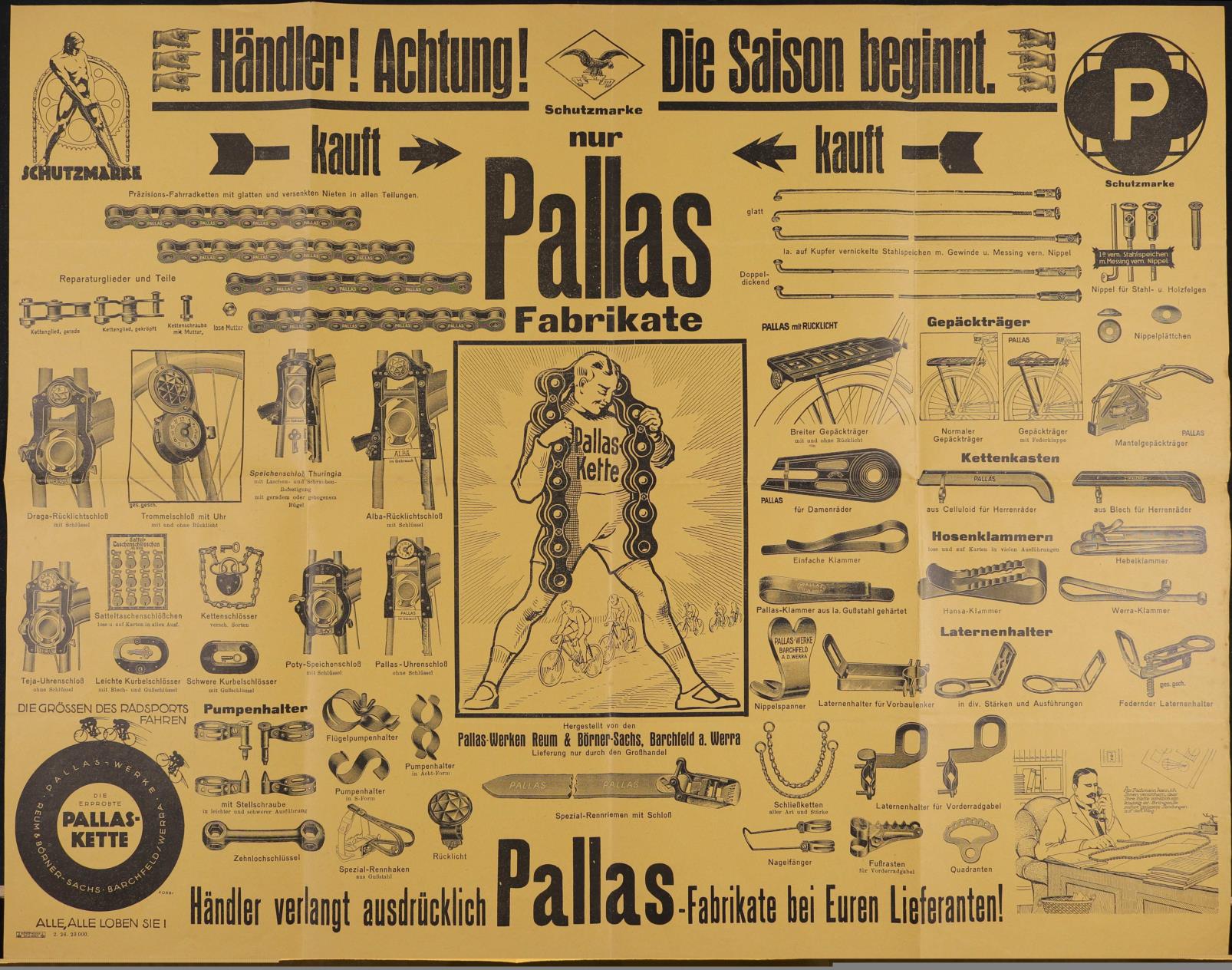 Pallas Kauft nur Pallas Fabrikate Plakat 1926