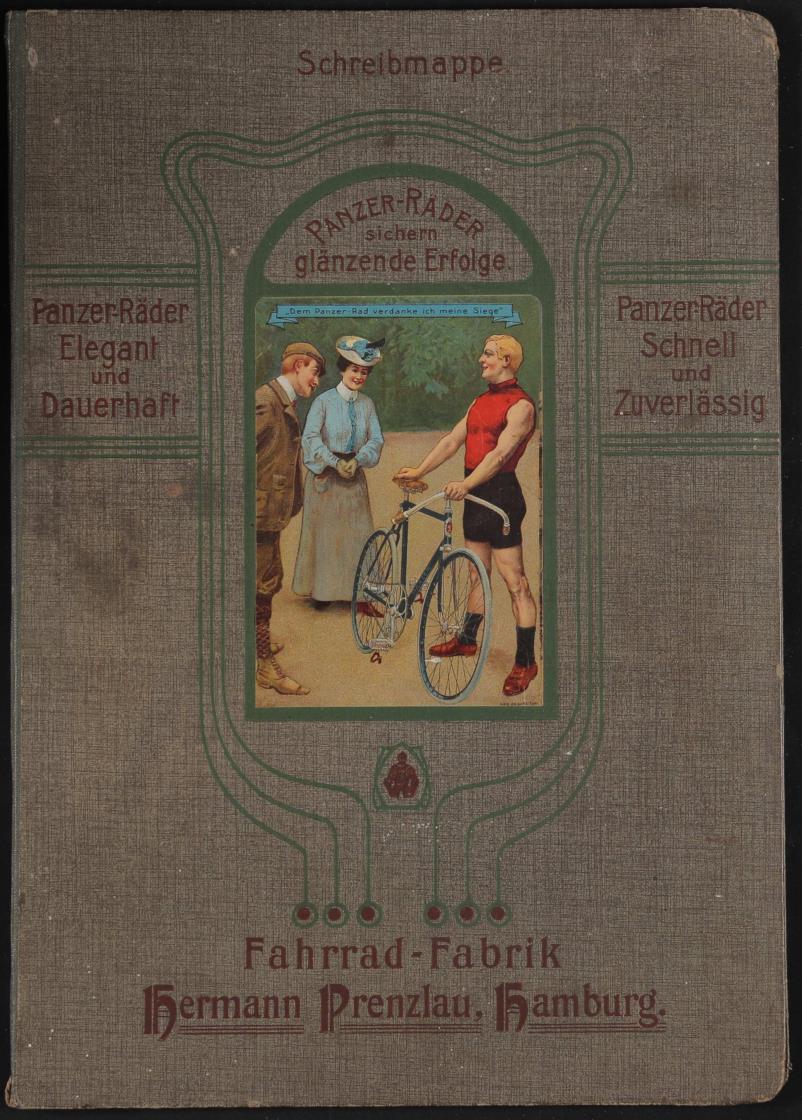 Panzer-Räder, Fahrrad-Fabrik Hermann Prenzlau, Schreibmappe, 1906