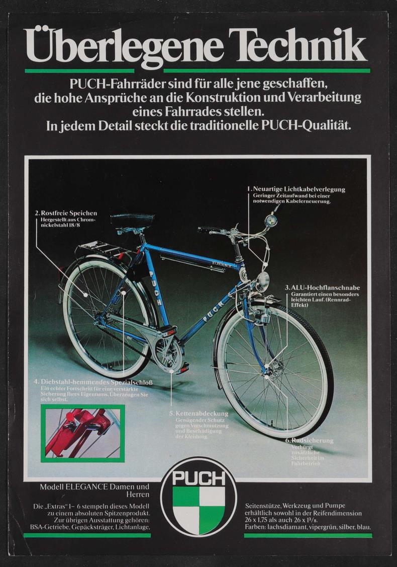 Puch, Steyr Daimler Puch, Werbeblatt 1980er Jahre