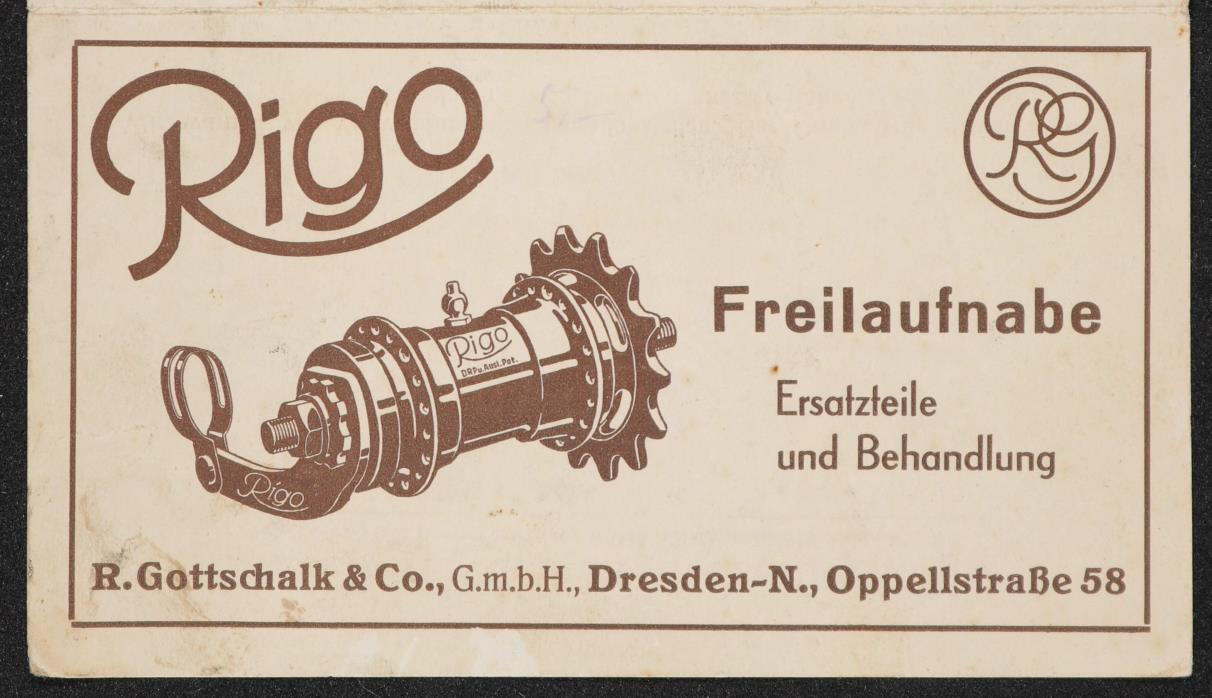 Rigo Freilaufnabe Ersatzteile und Behandlung Jahr unbekannt