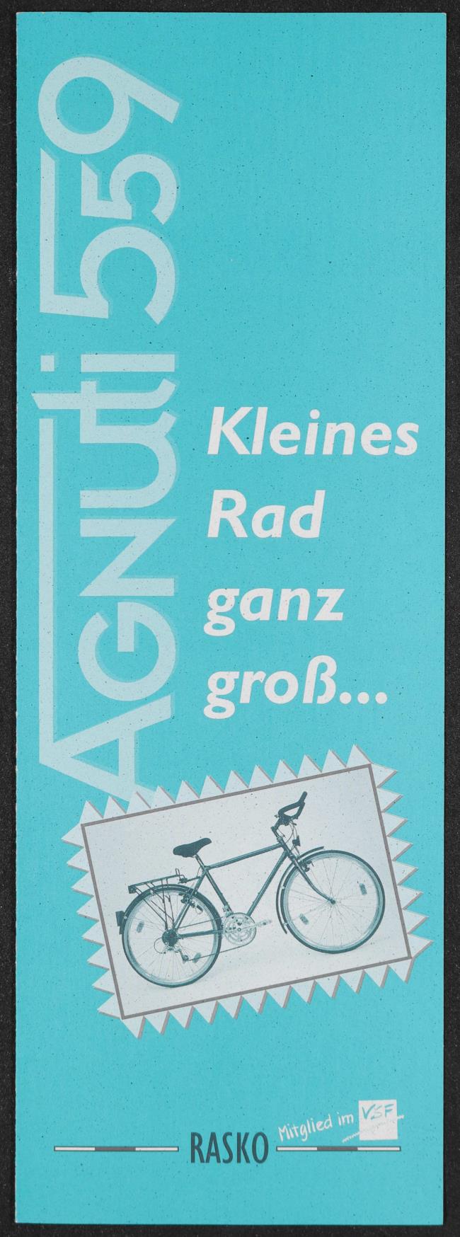 Rasko Agnuti 559 Kleines Rad ganz groß Faltblatt 1997