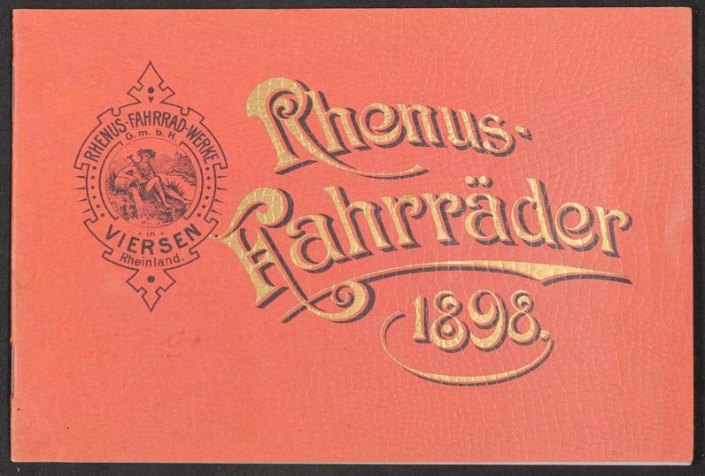 Rhenus Fahrräder Katalog 1898