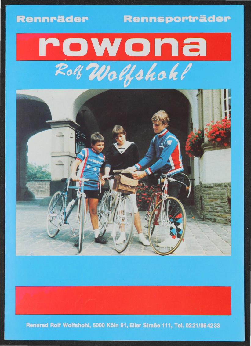 Rowona Rennräder Rennsporträder Faltblatt 1986