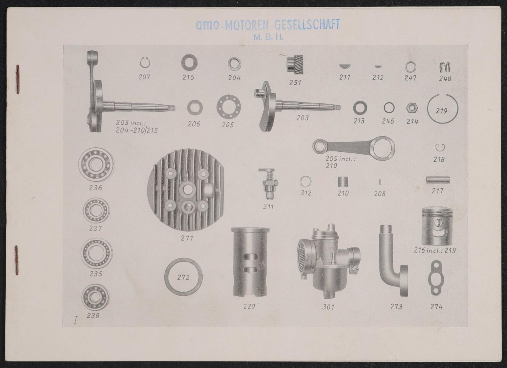 amo Motoren GmbH Fahrrad-Anbaumotor 50er Jahre